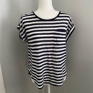 A New Day Navy Blue & White Striped T-Shirt